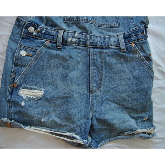 Wild Fable Overalls Shorts Blue Jean Small - Picture 9 of 10